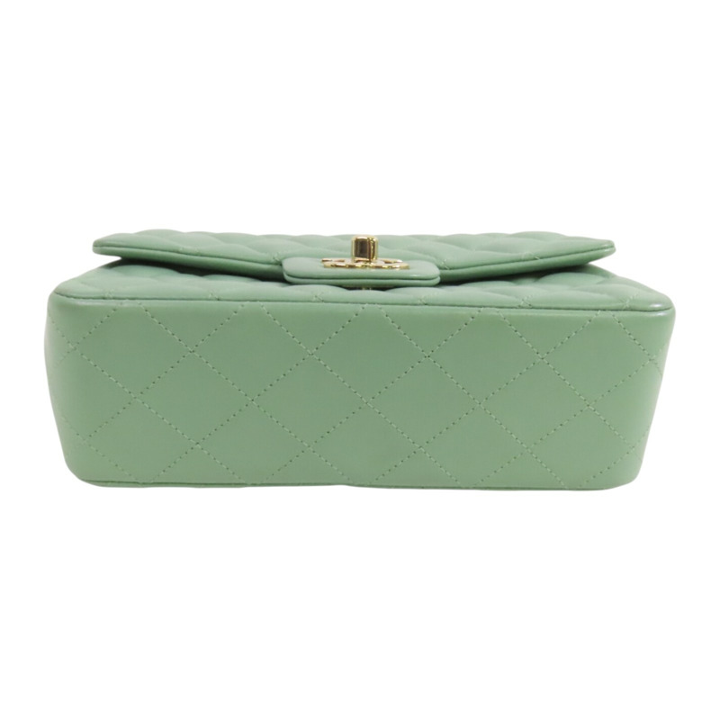 CHANEL 羊皮皮革Mini Classic 20金扣鏈帶肩背袋-3