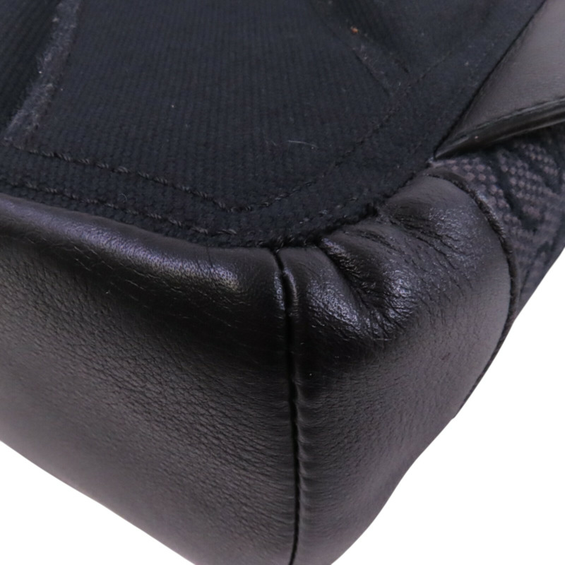 LOEWE 帆布/牛皮皮革Backpack銀扣背包-13