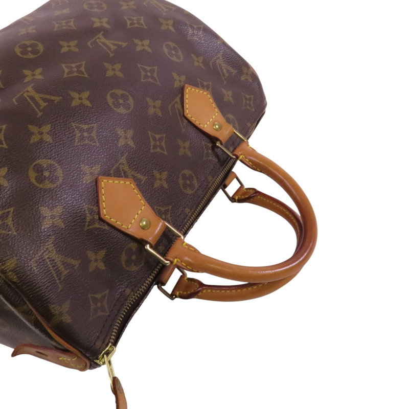 LOUIS VUITTON Monogram Speedy 30金扣手挽袋-7