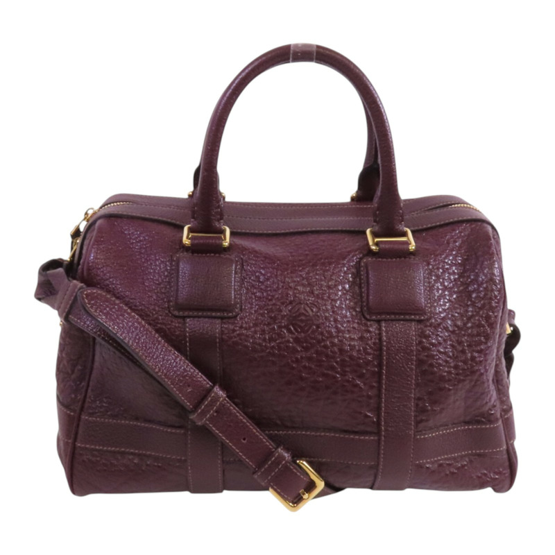 LOEWE 牛皮皮革Shoulder Bag金扣手挽肩背兩用袋-0