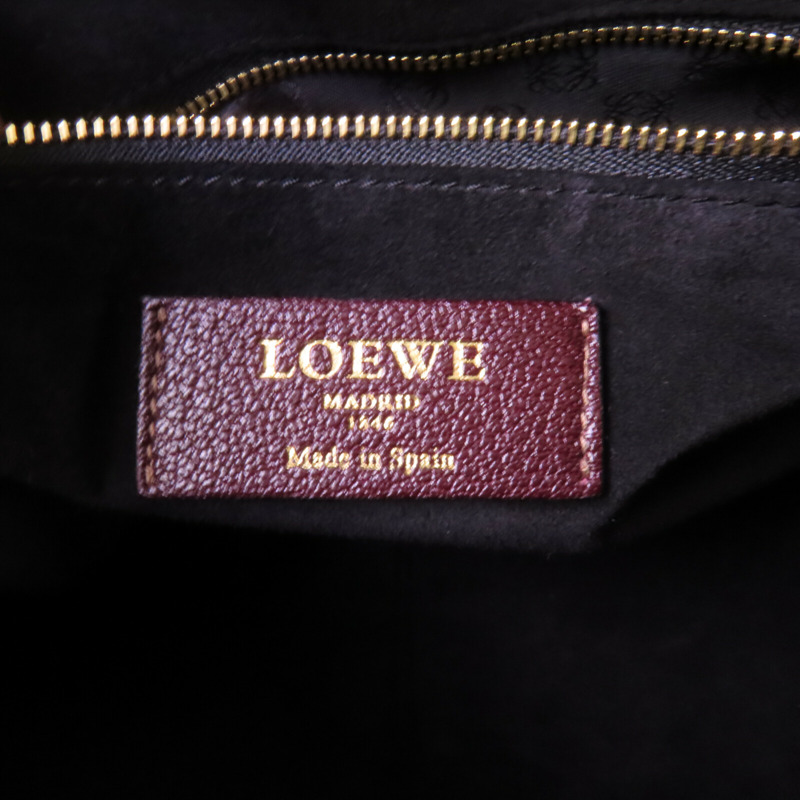 LOEWE 牛皮皮革Shoulder Bag金扣手挽肩背兩用袋-5