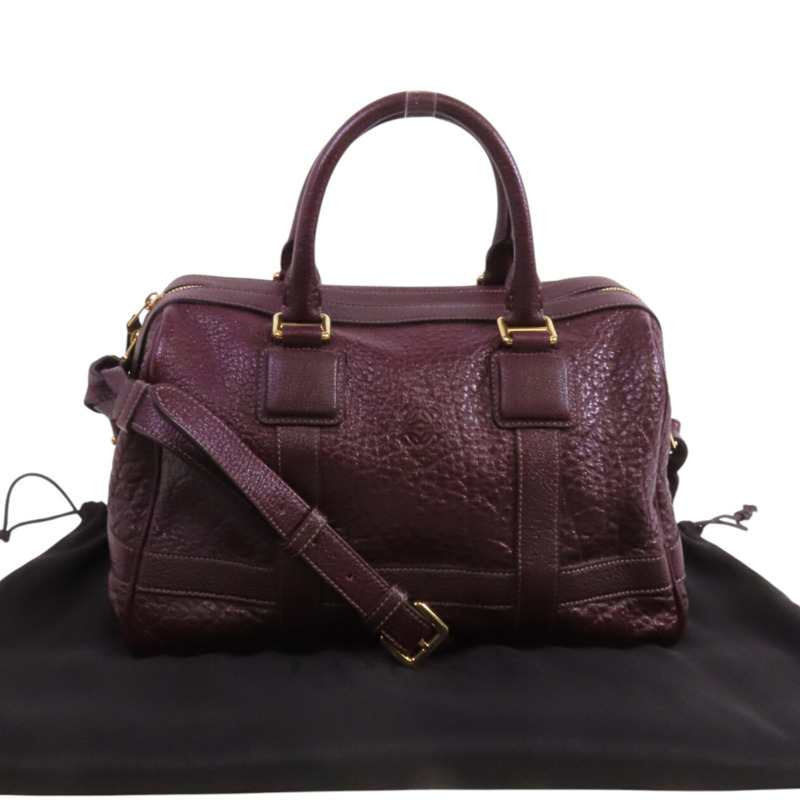 LOEWE 牛皮皮革Shoulder Bag金扣手挽肩背兩用袋-9