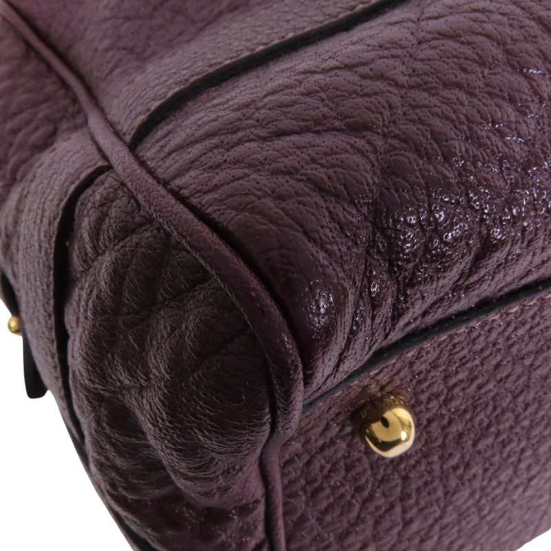 LOEWE 牛皮皮革Shoulder Bag金扣手挽肩背兩用袋-10