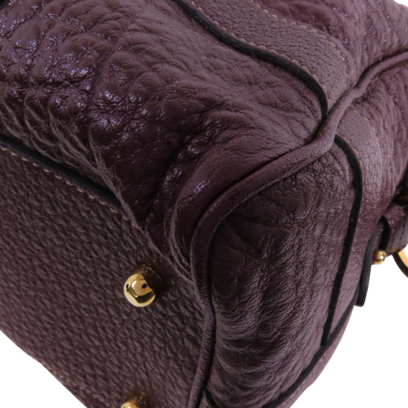 LOEWE 牛皮皮革Shoulder Bag金扣手挽肩背兩用袋-11