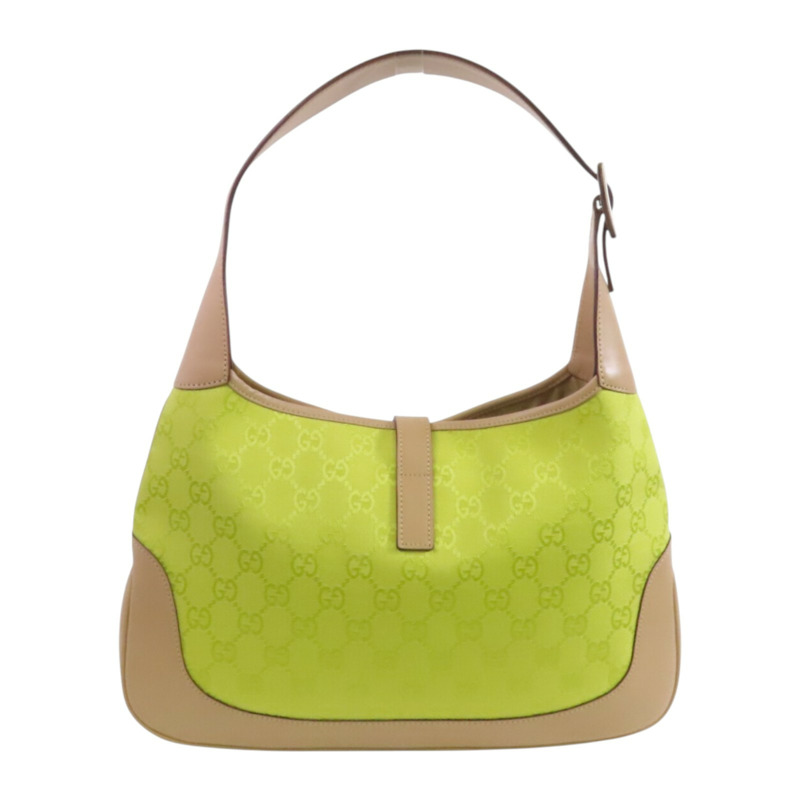 GUCCI GG帆布Jackie銀扣肩背袋-1