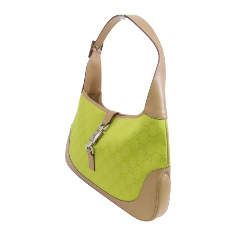 GUCCI GG帆布Jackie銀扣肩背袋-2