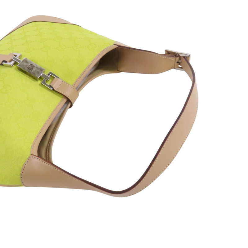 GUCCI GG帆布Jackie銀扣肩背袋-7