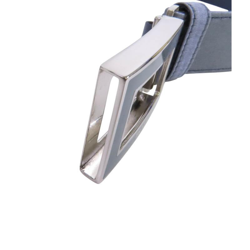 PRADA 緞質Lady Belt 銀扣皮帶-5