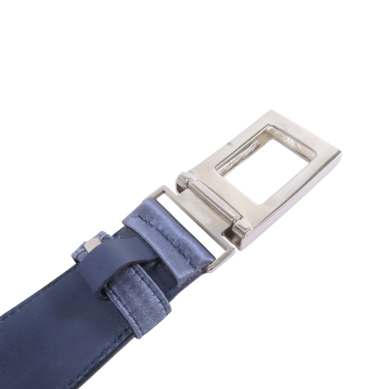 PRADA 緞質Lady Belt 銀扣皮帶-10