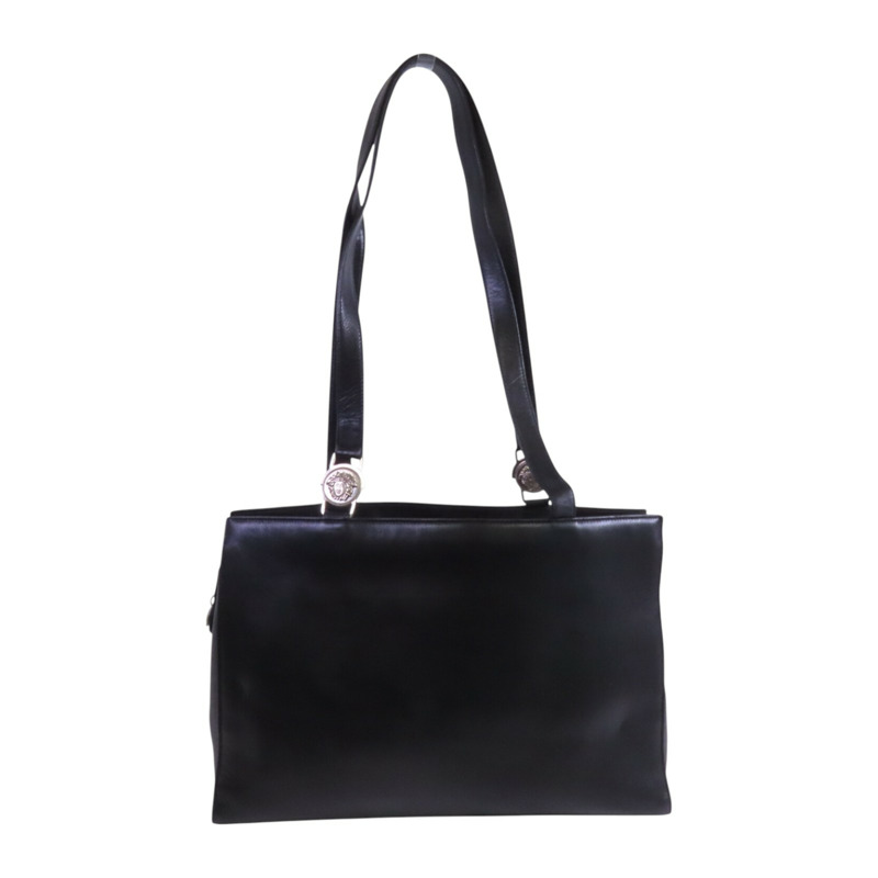 VERSACE 牛皮皮革Shoulder Bag銀扣肩背袋-1