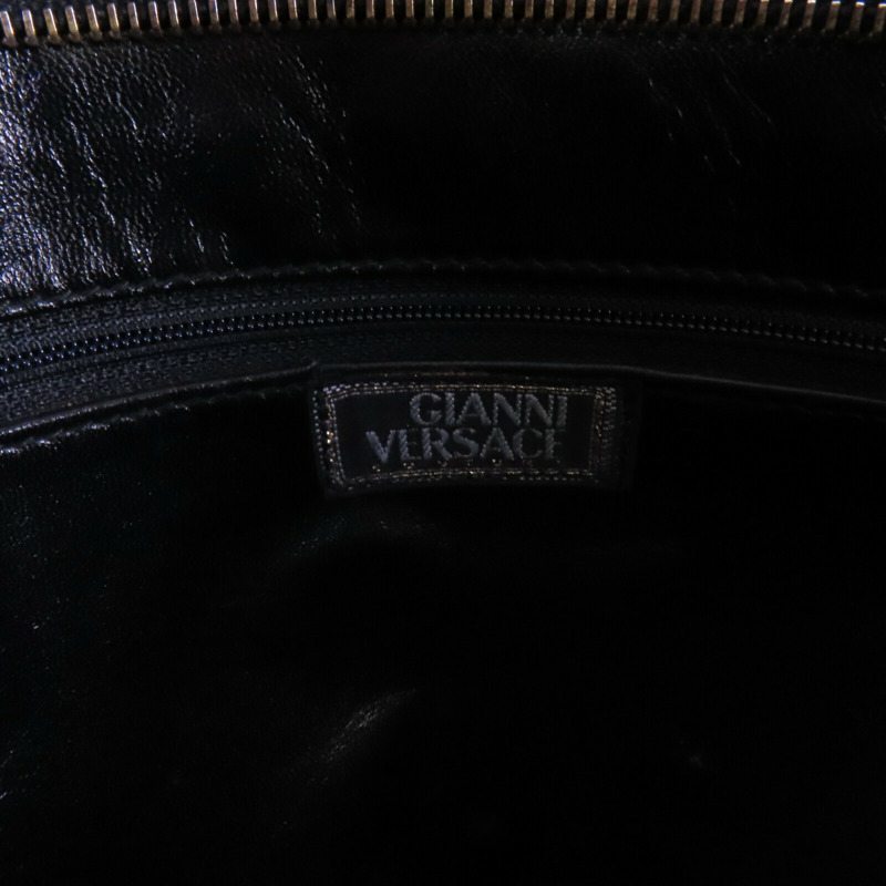 VERSACE 牛皮皮革Shoulder Bag銀扣肩背袋-5