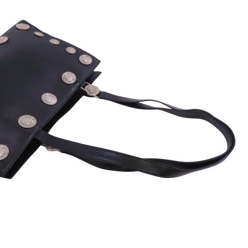 VERSACE 牛皮皮革Shoulder Bag銀扣肩背袋-6