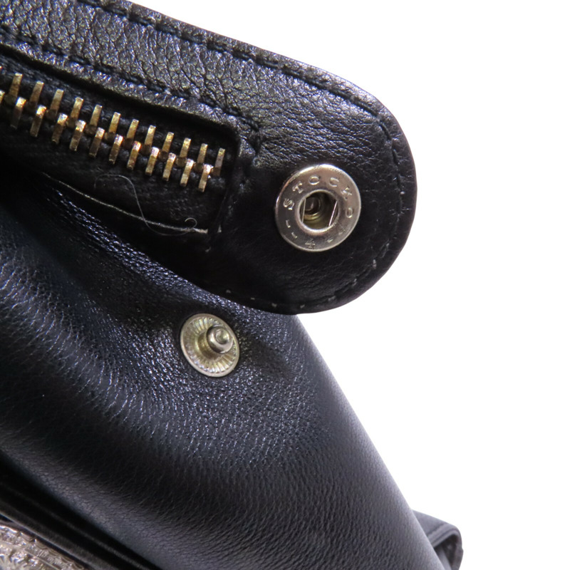 VERSACE 牛皮皮革Shoulder Bag銀扣肩背袋-9