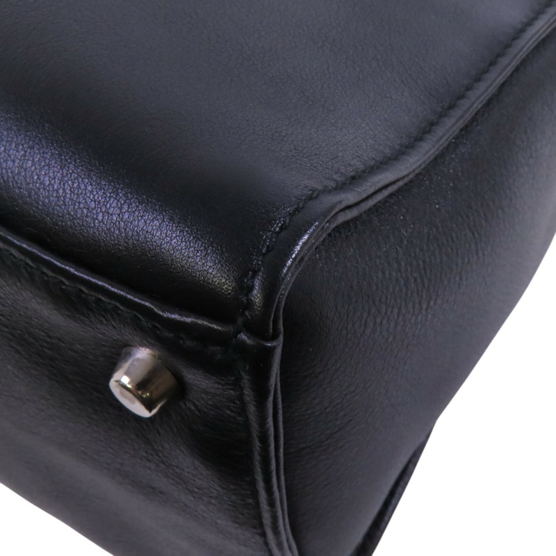 VERSACE 牛皮皮革Shoulder Bag銀扣肩背袋-13