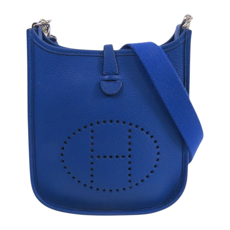 HERMES Clemence皮革Evelyne TPM銀扣肩背袋-0