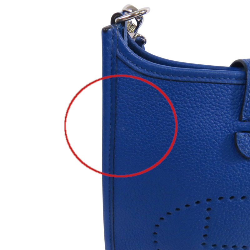 HERMES Clemence皮革Evelyne TPM銀扣肩背袋-13