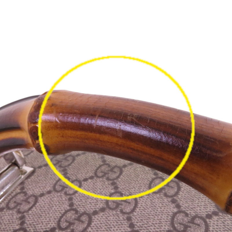 GUCCI 塗層帆布GG Beauty Case銀扣手挽肩背兩用袋-15