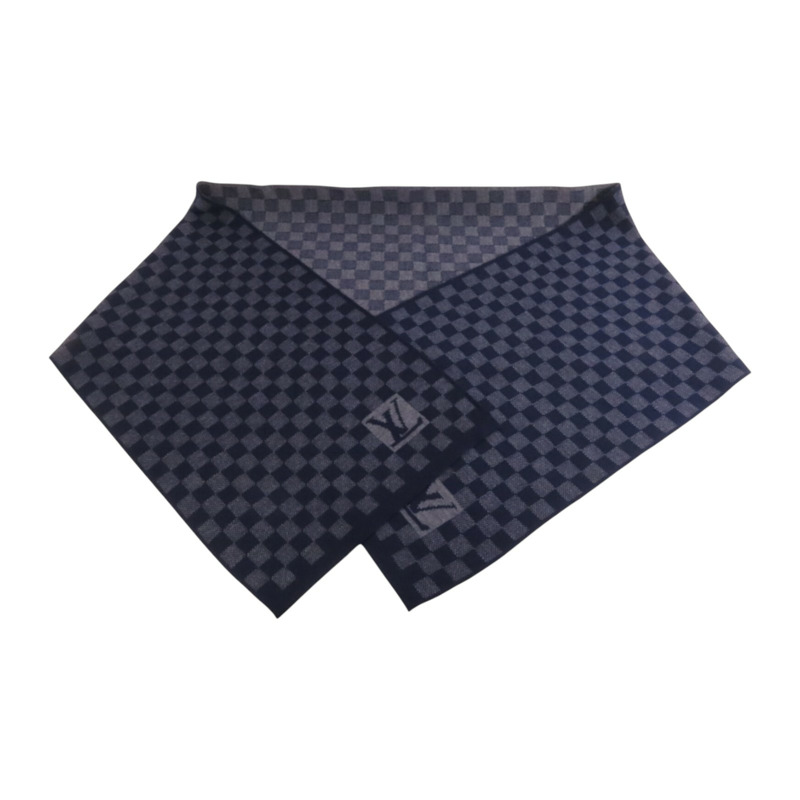 LOUIS VUITTON 羊毛Echarpe Petit Damier Scraf圍巾-4