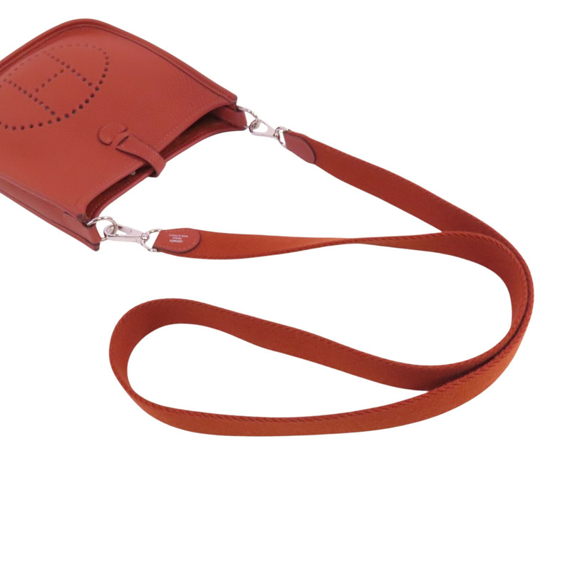 HERMES Clemence皮革Evelyne TPM銀扣肩背袋-7