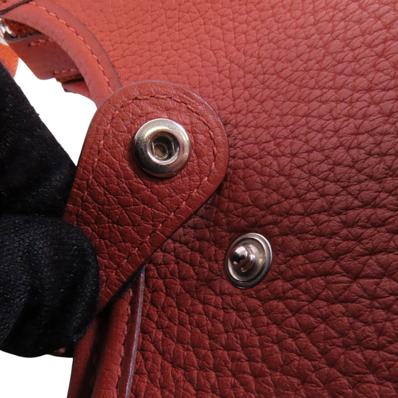 HERMES Clemence皮革Evelyne TPM銀扣肩背袋-8