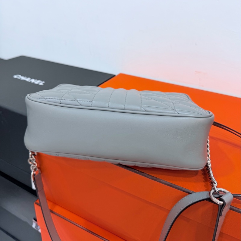 GUCCI GG Marmont 馬蒙 幾何 灰色 相機包 斜背包 肩背包 側背包 鍊條包-19