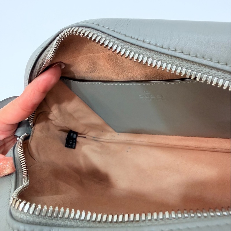 GUCCI GG Marmont 馬蒙 幾何 灰色 相機包 斜背包 肩背包 側背包 鍊條包-22