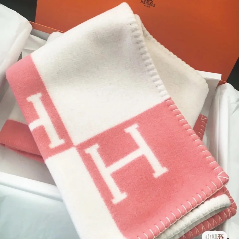 HERMES 愛馬仕 Avalon 幾何圖案 棋盤格 嬰兒蓋毯 薄毯 蓋毯 冷氣毯 空調毯-7