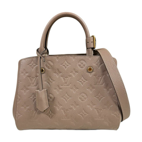 Louis Vuitton Montaigne BB Monogram Empreinte 單肩包，M44062，米色，女士，路易威登