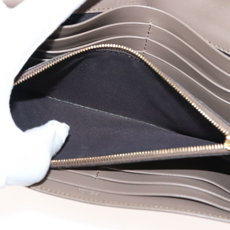 【日本直送】FENDI 長版皮夾 皮革 米色 金色 正品 148475-18