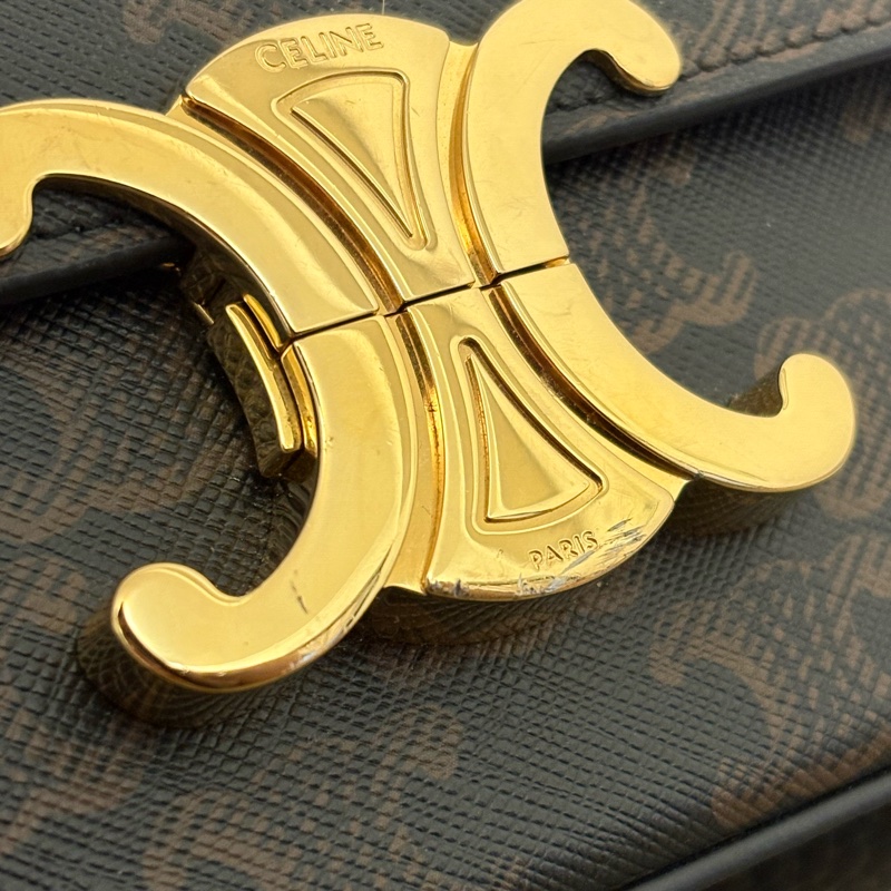 ✨CELINE - claude老花腋下包 鏈條包 凱旋門-2