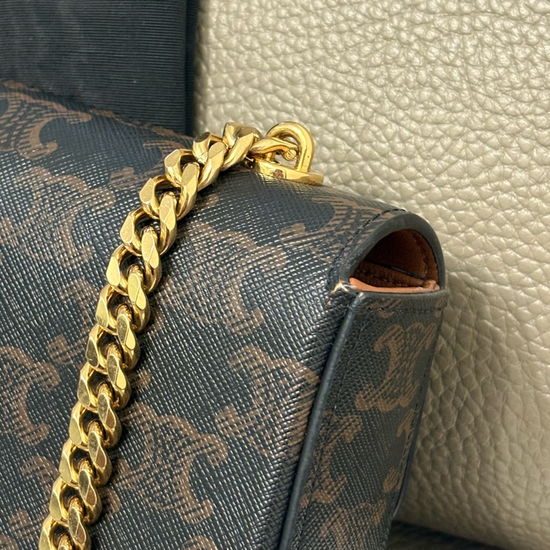 ✨CELINE - claude老花腋下包 鏈條包 凱旋門-3