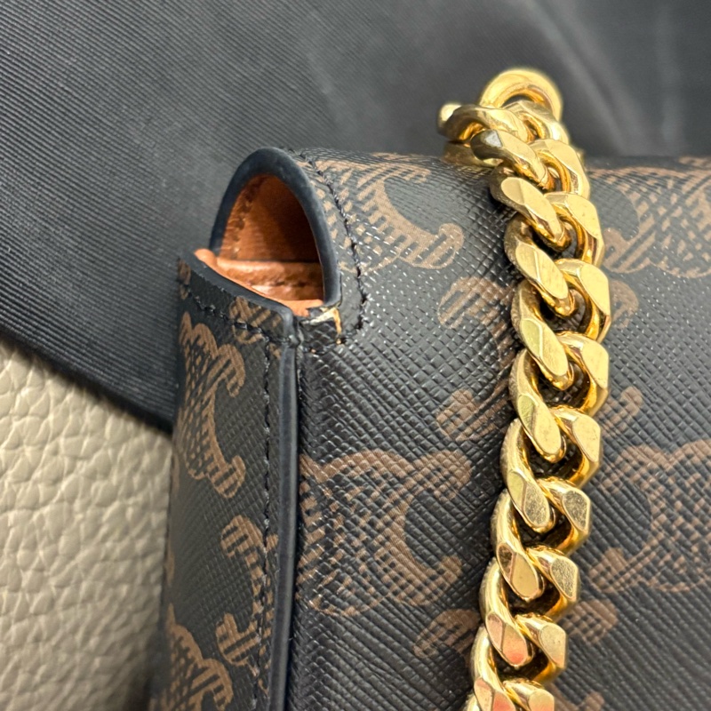 ✨CELINE - claude老花腋下包 鏈條包 凱旋門-4