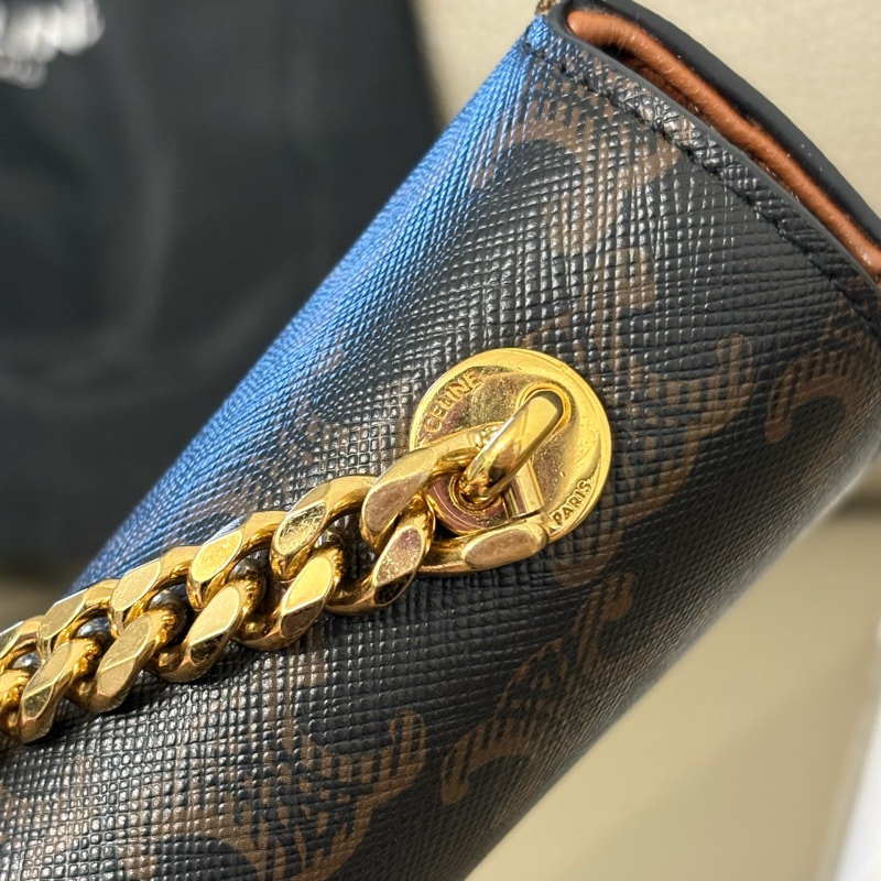 ✨CELINE - claude老花腋下包 鏈條包 凱旋門-5