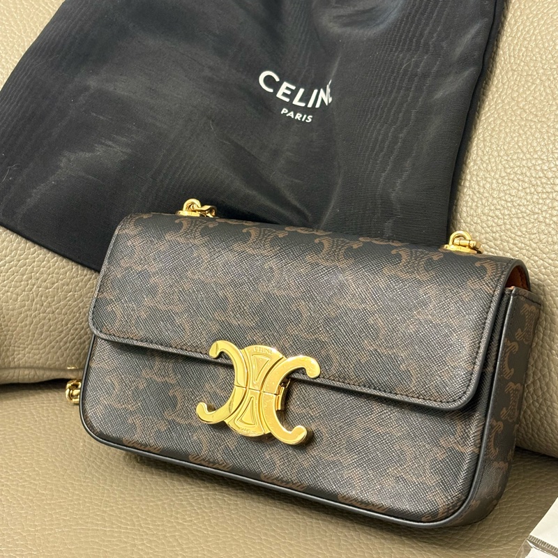 ✨CELINE - claude老花腋下包 鏈條包 凱旋門-20