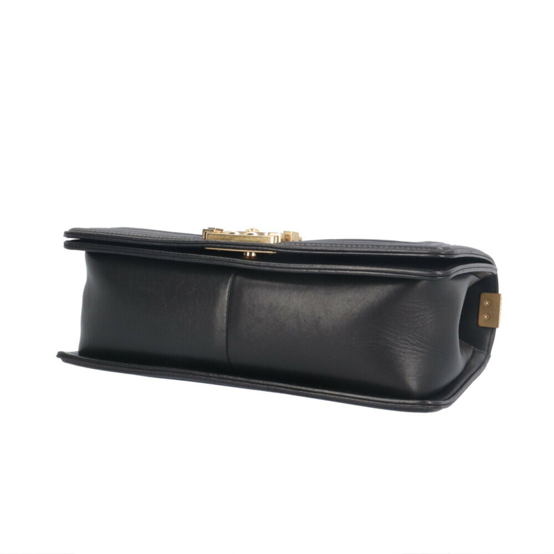 香奈兒 Boy Chanel 女士單肩包，羊皮，A67086，黑色，鏈條-4