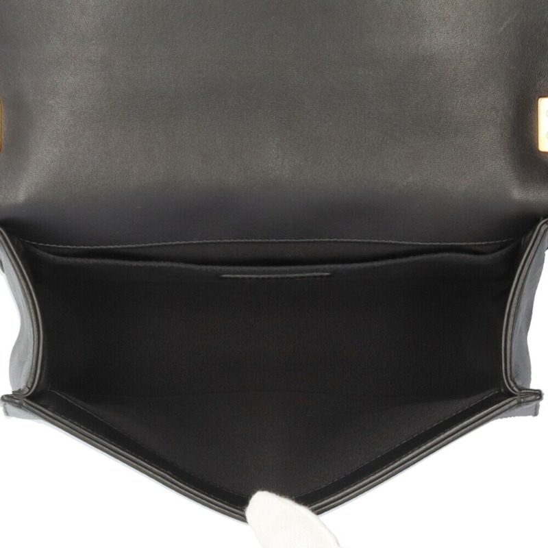 香奈兒 Boy Chanel 女士單肩包，羊皮，A67086，黑色，鏈條-5