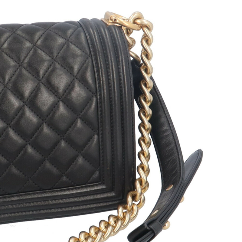 香奈兒 Boy Chanel 女士單肩包，羊皮，A67086，黑色，鏈條-8