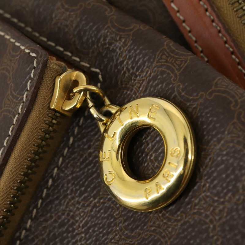 【日本直送】CELINE Macadam帆布雙肩包 PVC皮革 棕色 金色 正品 ep11505-10