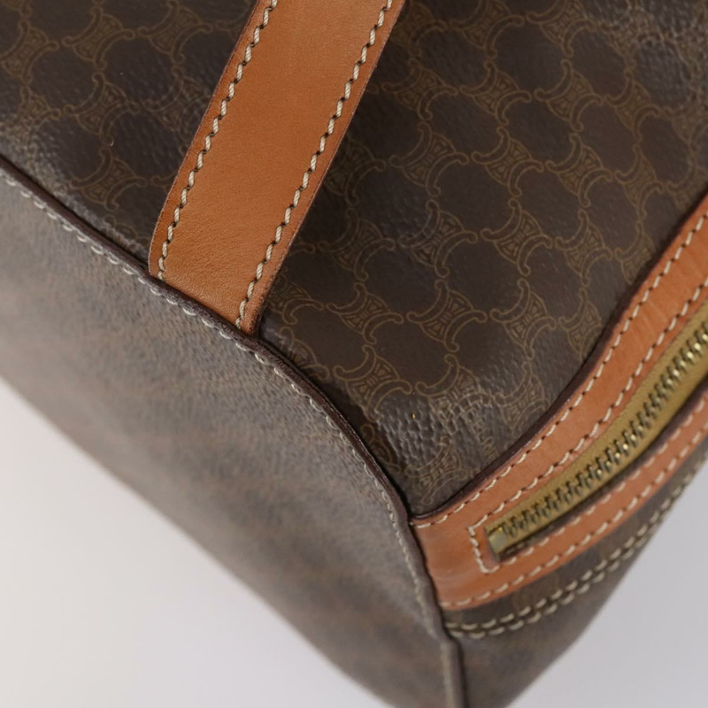 【日本直送】CELINE Macadam帆布雙肩包 PVC皮革 棕色 金色 正品 ep11505-17