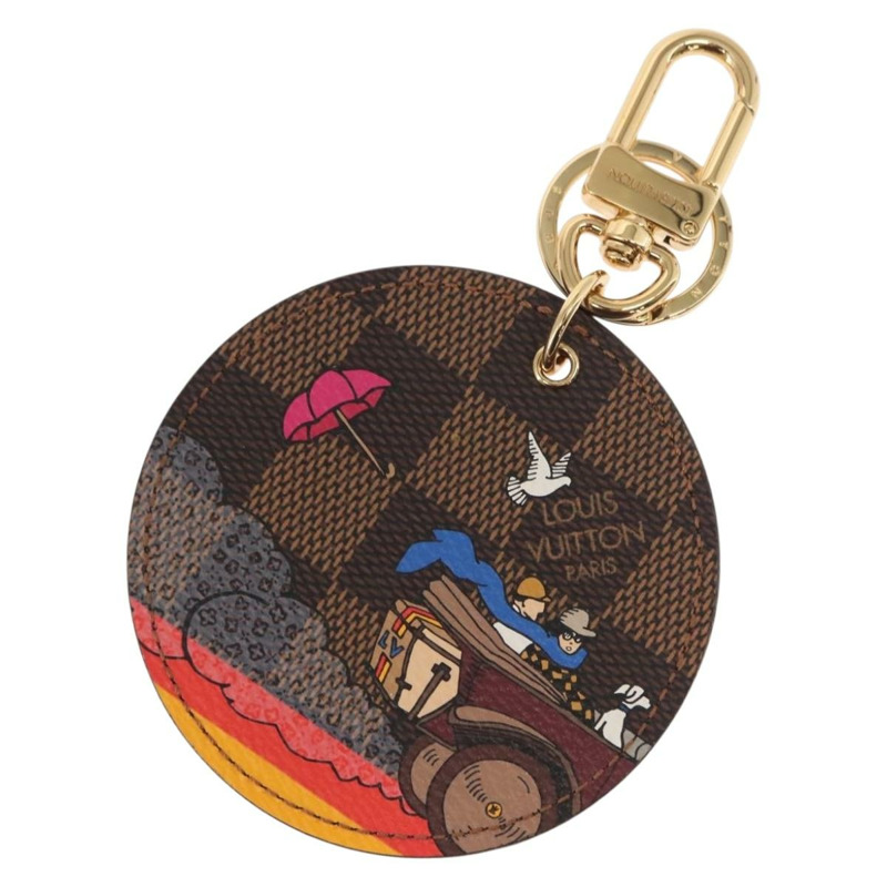 【日本直送】路易威登 Damier Ebene Illustrious 旅行包掛飾 M65139 LV Auth 148154-1