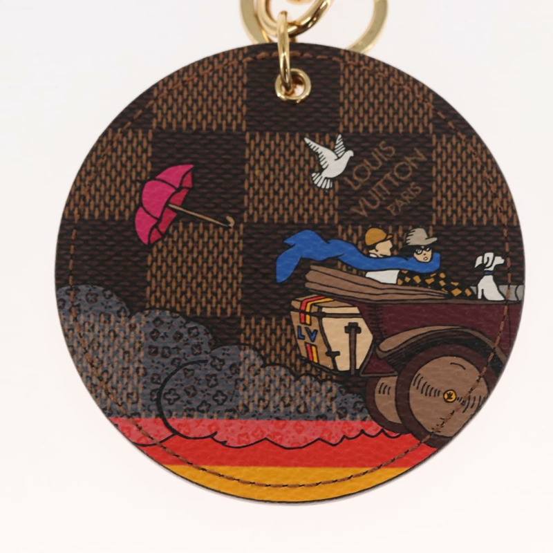 【日本直送】路易威登 Damier Ebene Illustrious 旅行包掛飾 M65139 LV Auth 148154-3