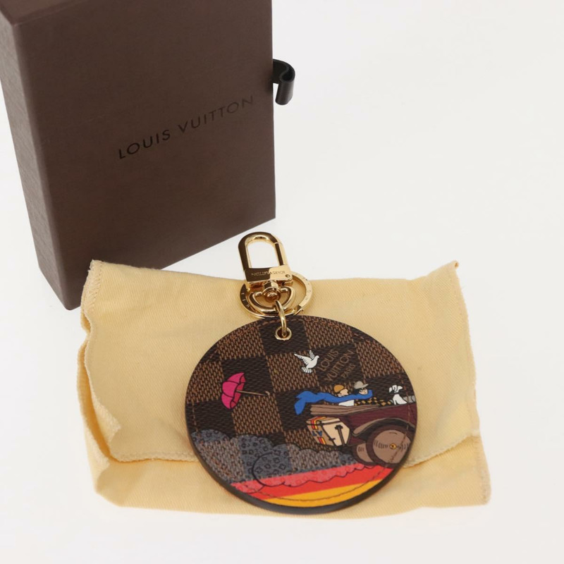 【日本直送】路易威登 Damier Ebene Illustrious 旅行包掛飾 M65139 LV Auth 148154-8