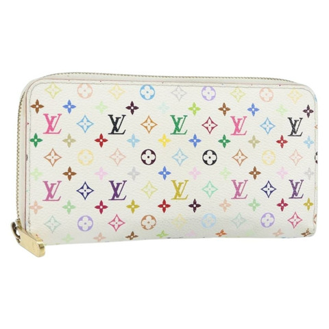 路易威登 Monogram Multicolor Zippy 皮夾 白色 M60241 正品 147810