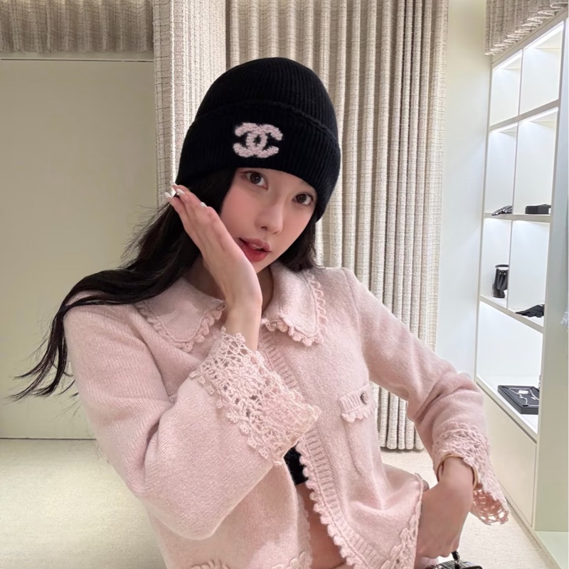 Chanel 25B毛帽 黑粉配 Balckpink-1