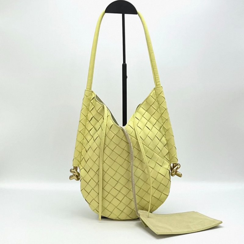 BV 淺黃色小號 Solstice子母編織肩背包 26*28*2 98新配件塵袋-0