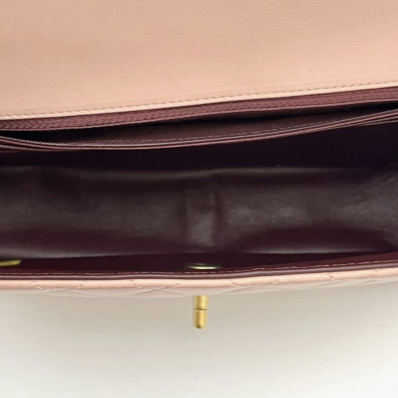 CHANEL 拼色CF季節款肩背斜背鏈條包 26*17*7 98新配件塵袋保卡-5