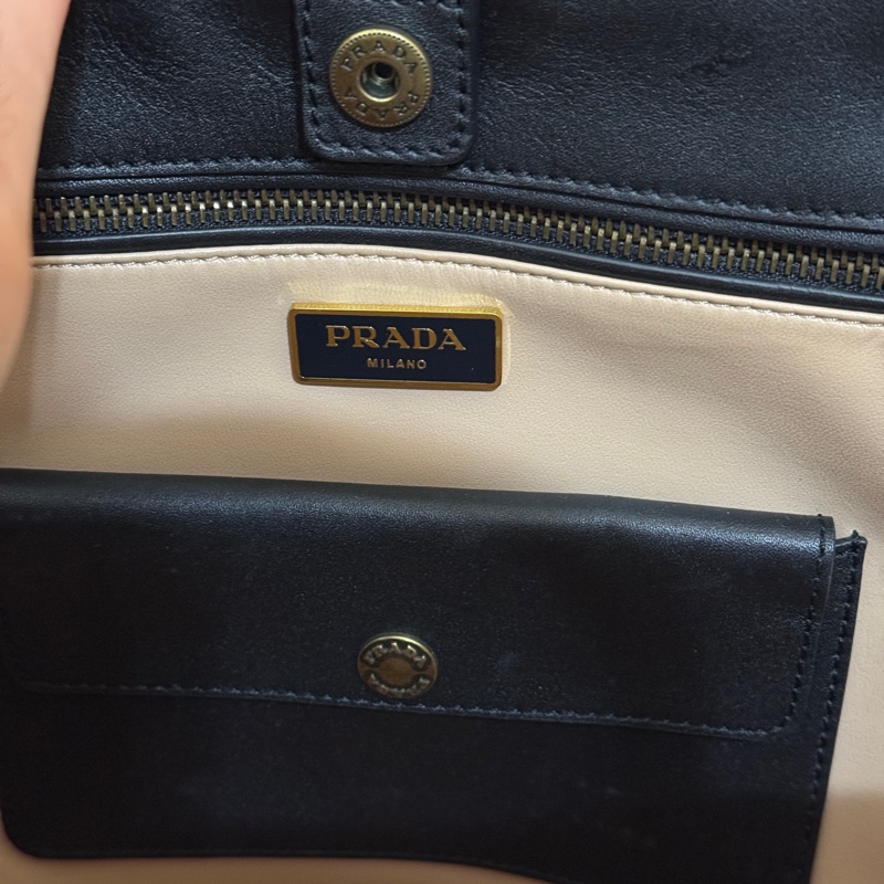 PRADA B2454C 小牛皮 大尺寸 托特包 購物包-18