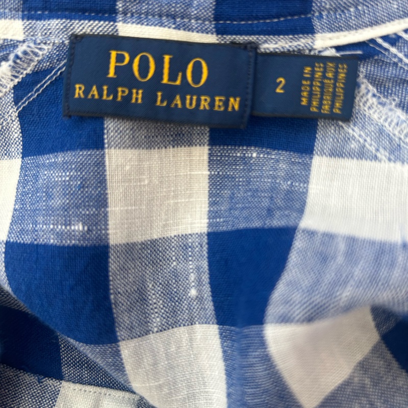 polo Ralph Lauren 藍色格仔衫-1