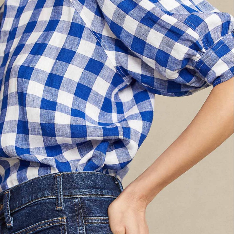 polo Ralph Lauren 藍色格仔衫-3