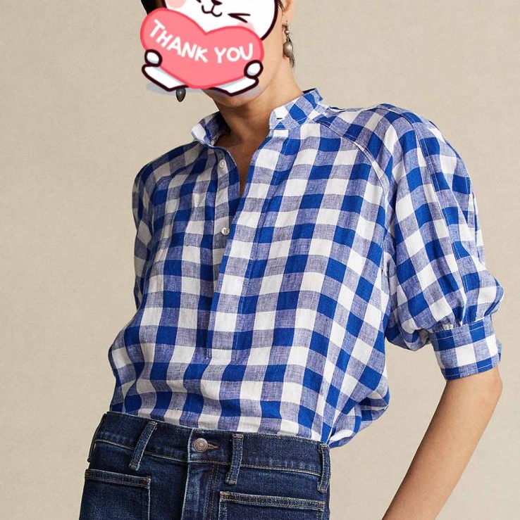 polo Ralph Lauren 藍色格仔衫-4